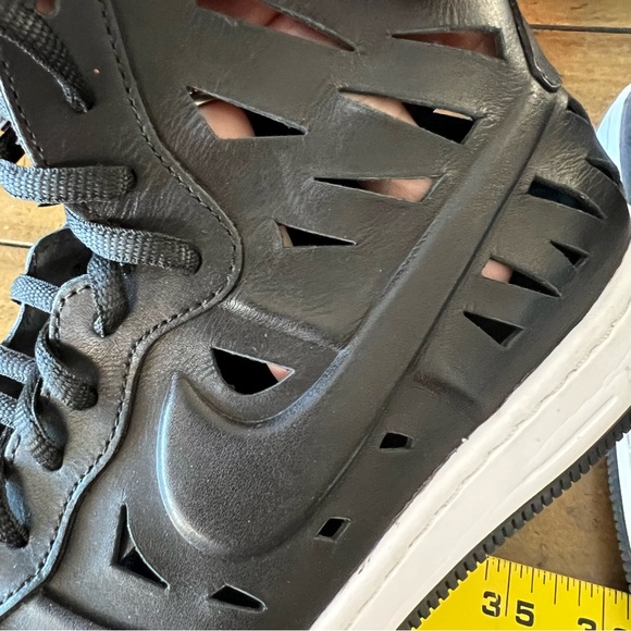 Nike Air Force 1 Ultra Force Mid Joli black Leather Cut Out Sneakers|size 9 - Picture 9 of 11
